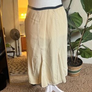 Vtg Polka Dot Pleated Skirt